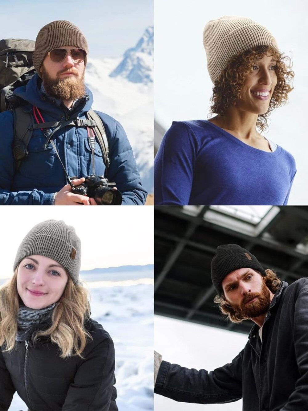 Winter Beanie for Men Women, Fleece Lined Beanie Soft Warm Knit Hat Ski Stocking - Picture 5 of 6